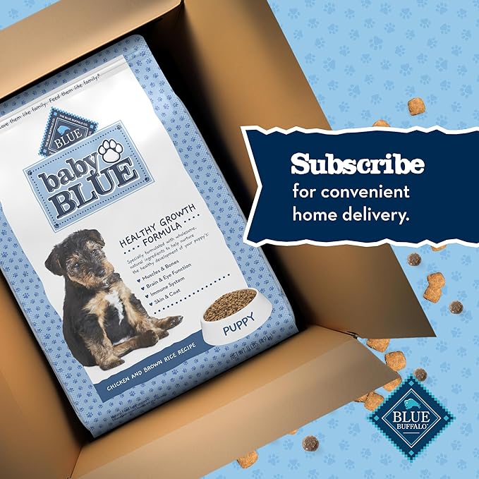 Blue Buffalo Baby Blue Healthy Growth Formula Natural Puppy Dry Dog Food, Chicken and Brown Rice Recipe 11-lb