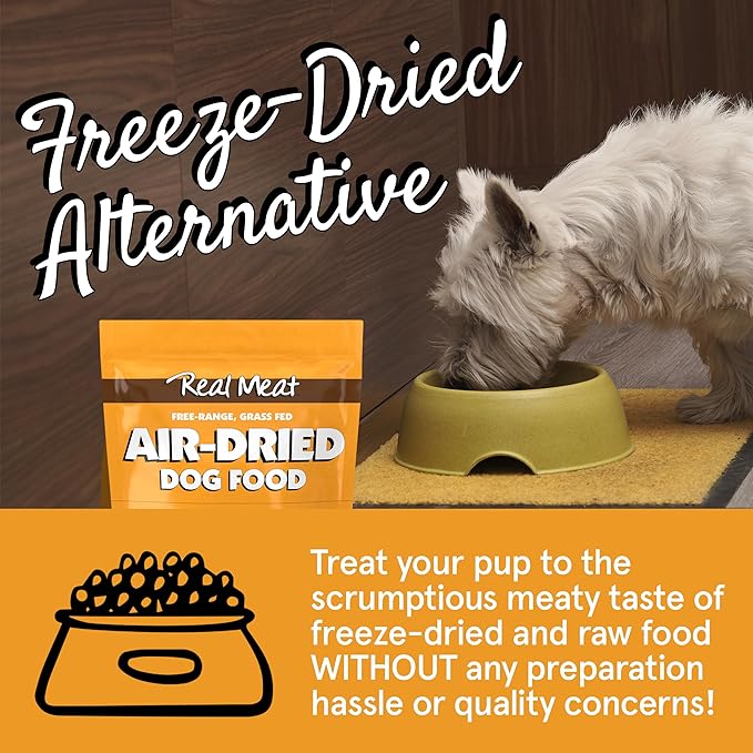 Real Meat Air Dried Dog Food w/Real USA Chicken - Four 5lb Bags of Grain-Free Real Meat Dog Food Sourced from Free-Range, Cage-Free Chicken - Digestible, All Natural, High Protein Chicken