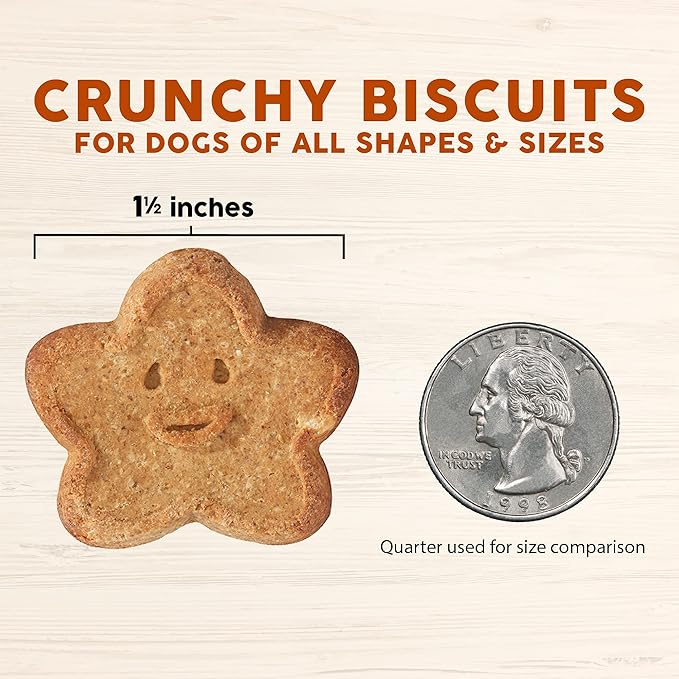 Cloud Star Wag More Bark Less - Dog Treats - Crunchy Biscuits - Grain Free Peanut Butter & Apples - 2.5 lb Pouch