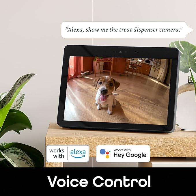 Geeni PetConnect Treat + Cam, Smart Treat Dispenser with Smart Home Pet Camera, Timer & Voice, Automatic Dog or Cat Feeder, Compatible with Alexa & Google