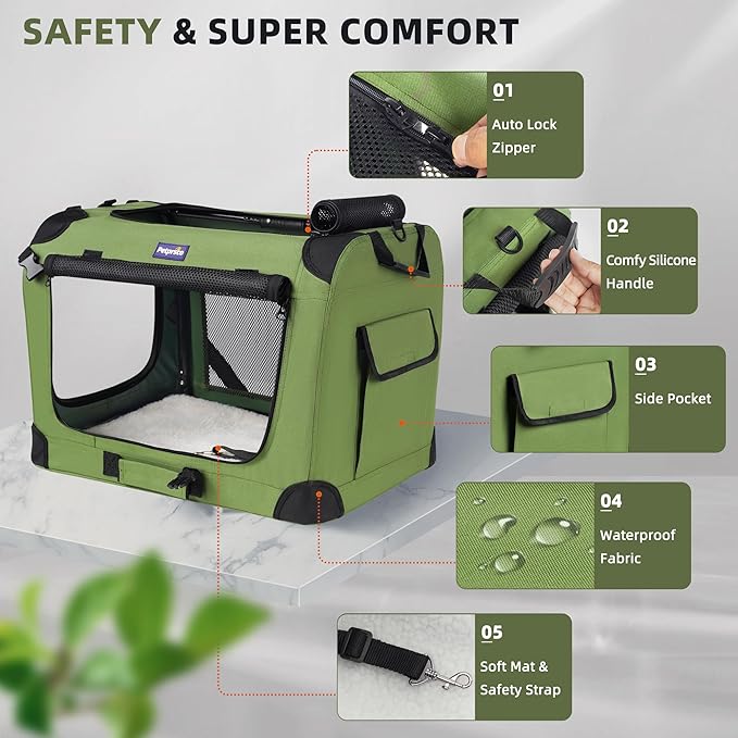 Large Cat Carrier for 2 Cats Small Medium Dogs, Soft Pet Carrier 24x17x17 for Traveling with Warm Blanket Foldable Bowl and Washable Pad