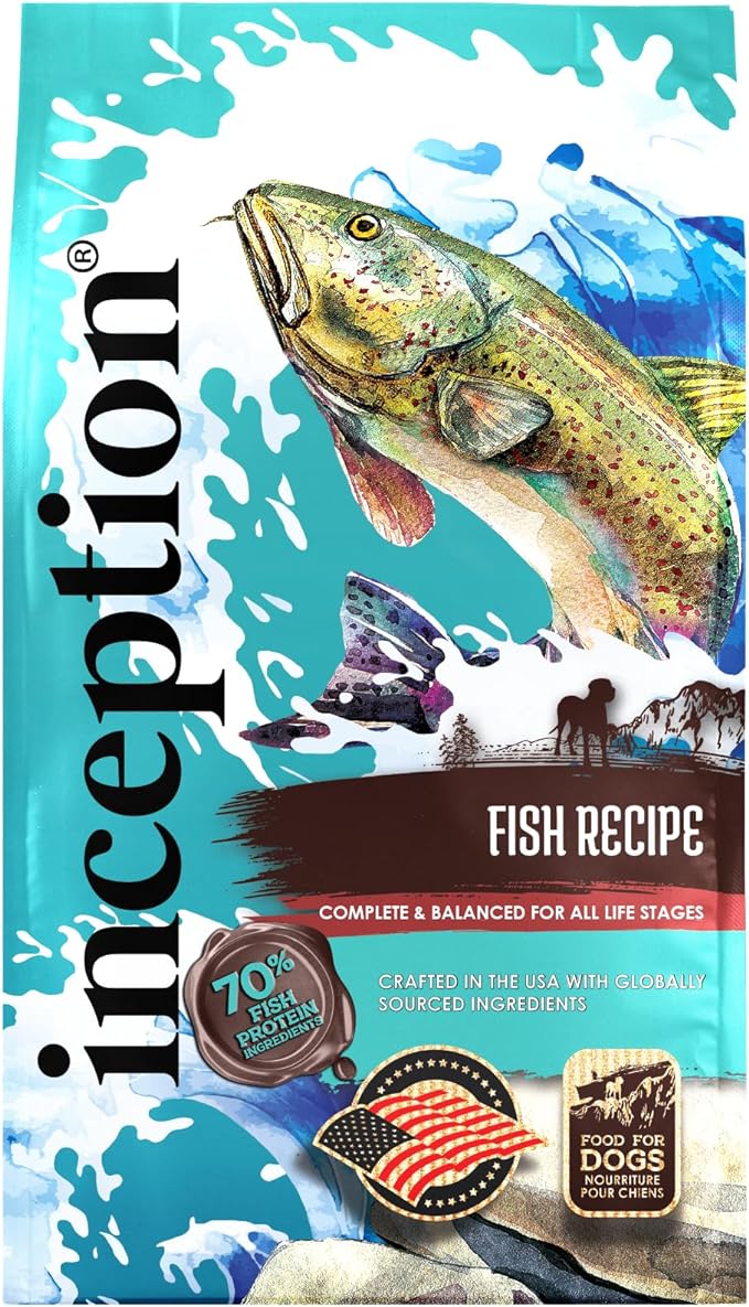 Inception® Dry Dog Food Fish Recipe – Complete and Balanced Dog Food – Legume Free Meat First Dry Dog Food – 13.5 lb. Bag