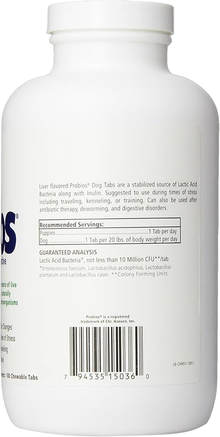 Probios Digestive Tablets for Dogs - 180 Count