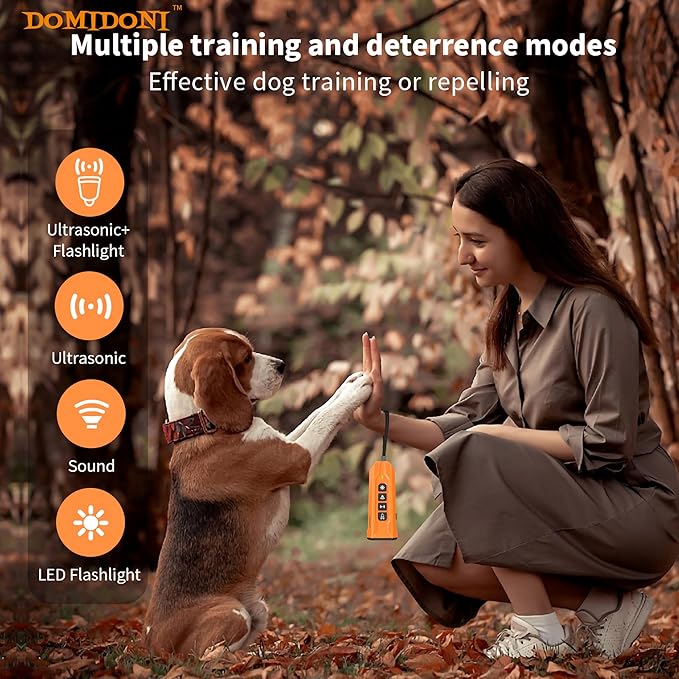 2024 Dog Bark Deterrent Device - Anti-Bark Devices for Dogs, No More Barks Dog Training Tool-Most Effective Dog Behavior Aid- Barking Eliminator Indoor/Outdoor, Dog Silencer/Behavior Corrector(Orange)