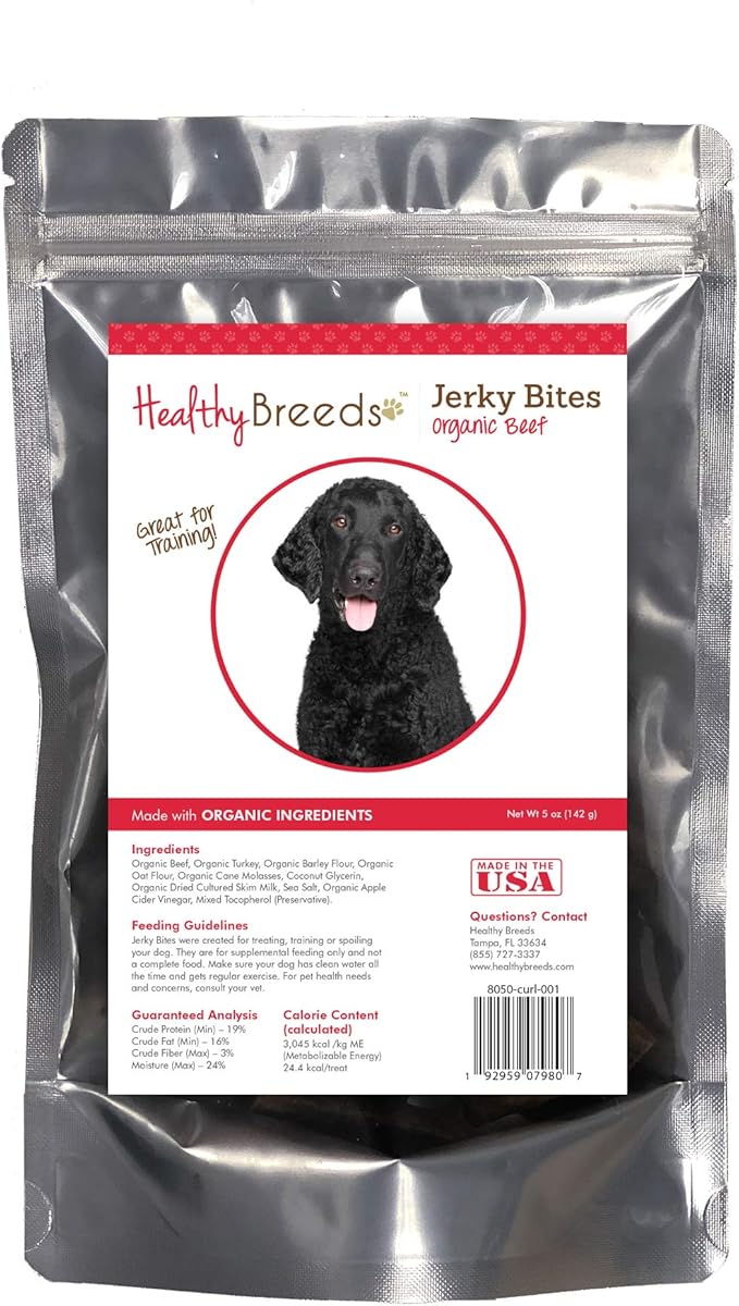Healthy Breeds Curly-Coated Retriever Jerky Bites Beef Recipe Dog Treats 5 oz