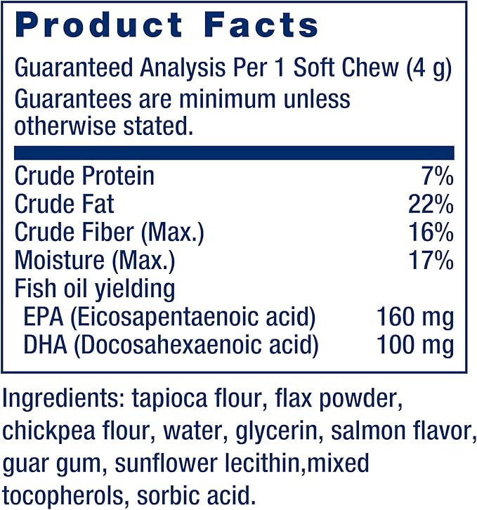 Life Extension Dog Skin & Coat - Dog Food Supplement for Healthy Skin and Coat – Omega-3 Fish Oil for Dogs, Salmon Flavor, No Artificial Colors or Flavors - 90 Soft Chews