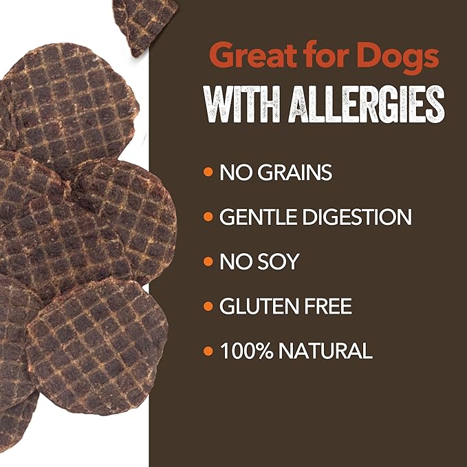 Gaines Family Farmstead Elk Chips for Dogs, All-Natural, Grain-Free, Soy-Free, Dye-Free, Healthy Dog Treats for All Ages & Breeds, Puppies, Made in USA, 4 oz