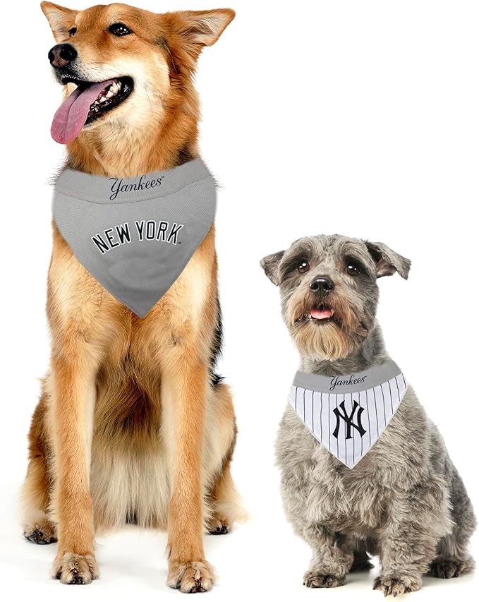 Pets First YAN-3217-S-M MLB New York Yankees Reversible Pet Bandana, Small/Medium, MLB Team Color
