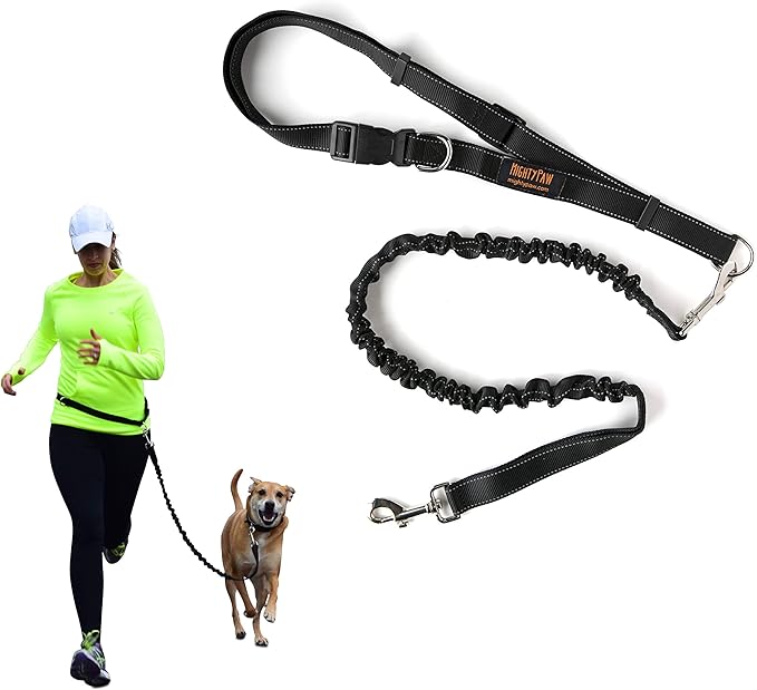 Mighty Paw Hands Free Dog Leash | Bungee Waist Leash for Dog Walking. Dog Running Leash Hands Free. Hands Free Leash for Large Dogs, Medium & Small Dogs. Dog Leash Waist Belt (36" - 48") Up To 150 lbs