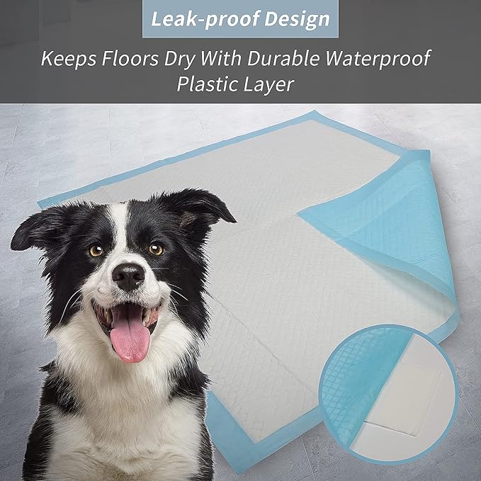 IMMCUTE Puppy Pee Pads 22"x23"- 50 Count | Dog Pee Training Pads Super Absorbent & Leak-Proof | Disposable Pet Piddle and Potty Pads for Puppies | Dogs | Doggie| Cats | Rabbits