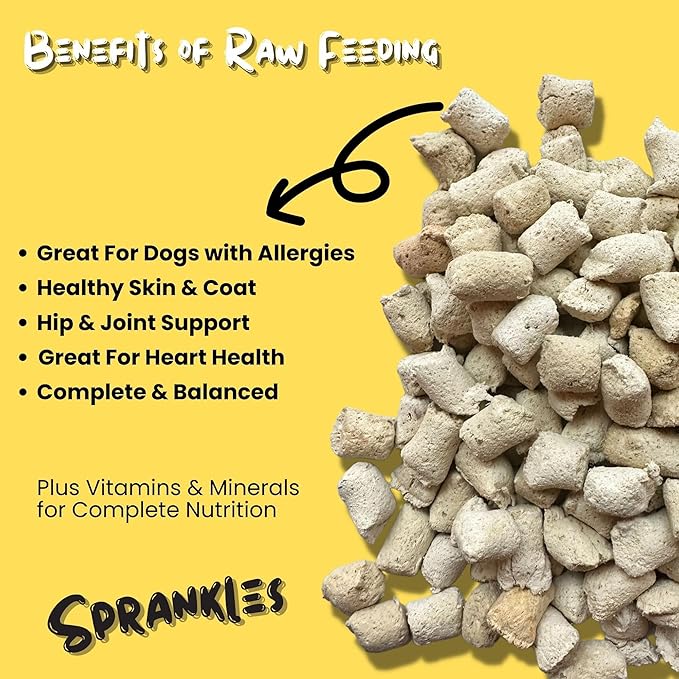 Freeze Dried Dog Food for Small & Large Breeds Dogs, 6 Oz Chicken Dog Food Toppers for Picky Eatres, Made in USA - Grain Free & All Natural Freeze Dried Dog Treats Made with 96% Meat Organs