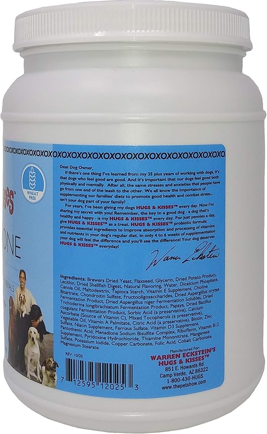 HUGS & KISSES Warren Eckstein's Four-in-One Vitamin Mineral Supplement Treat for Dogs