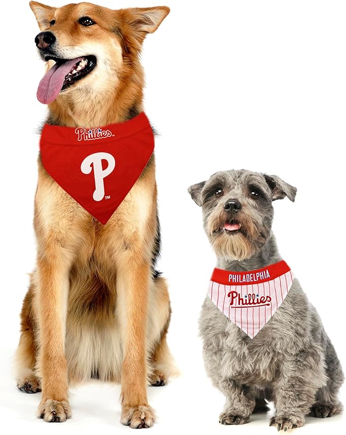 Pets First PHP-3217-L-XL MLB Philadelphia Phillies Reversible Pet Bandana, Large/X-Large, MLB Team Color