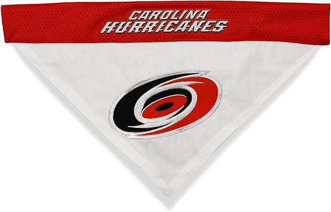 Pets First NHL CAROLINA HURRICANES BANDANA for DOGS & CATS, Large/X-Large. - Cute & Stylish Bandana! The Perfect HOCKEY FAN Scarf Bandana, great for Birthdays or any Party!