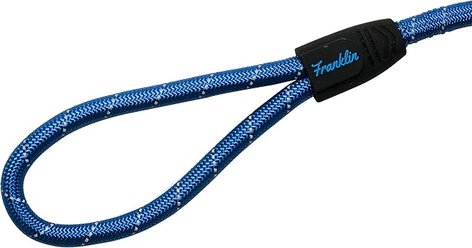 Franklin Pet Supply Nylon Dog Leash – Rope – Reflective – Dog Training – 6 Foot – Dog Walking – Ultra Strong – Blue