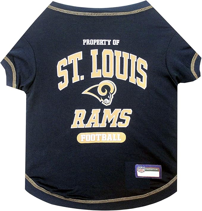 Pets First PET SHIRT for Dogs & Cats - NFL LOS ANGELES RAMS Dog T-Shirt, Small. - Cutest Pet Tee Shirt for the real sporty pup