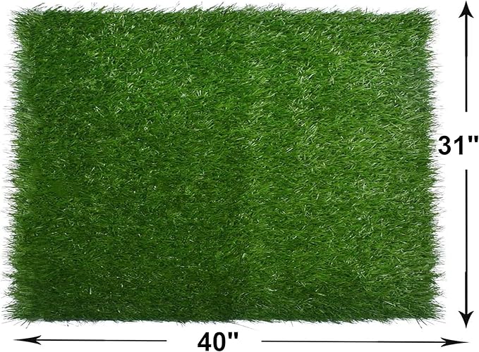 40" x 31" Artificial Grass Lawn Fake Grass Synthetic Turf, Thick Pet Mat Faux Grass for Indoor/Outdoor Landscape