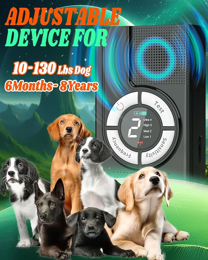 Anti Barking Device, 2 in 1 Ultrasonic Dog Barking Deterrent Devices Safe for Dogs, Dog Barking Control Devices Up to 50 Ft Range Dog Training & Behavior Aids, Anti Bark Device for Indoor & Outdoor