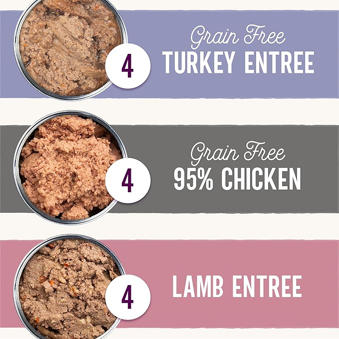 Health Extension Variety Pack of Wet Dog Food Chicken, Lamb Entree, and Turkey Entree Canned - 12.5 Oz / 374g Each, Gluten & Grain-Free, Natural Food for Puppies and Dogs, Added Vitamins & Mineral