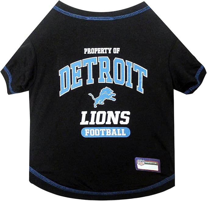 Pets First SHIRT for Dogs & Cats - NFL DETROIT LIONS Dog T-Shirt, X-Large. - Cutest Pet Tee Shirt for the real sporty pup