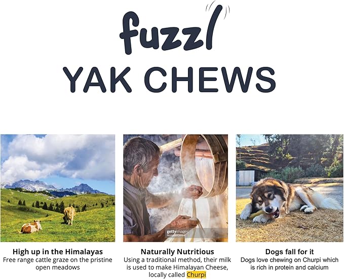 Premium Yak Cheese Himalayan Dog Chews - 3 Bars Large Natural Dog Treats Milkbone Yak Chews No Hide Dog Food Long Lasting Dog Dental Sticks Milk Chews Cheese Stick