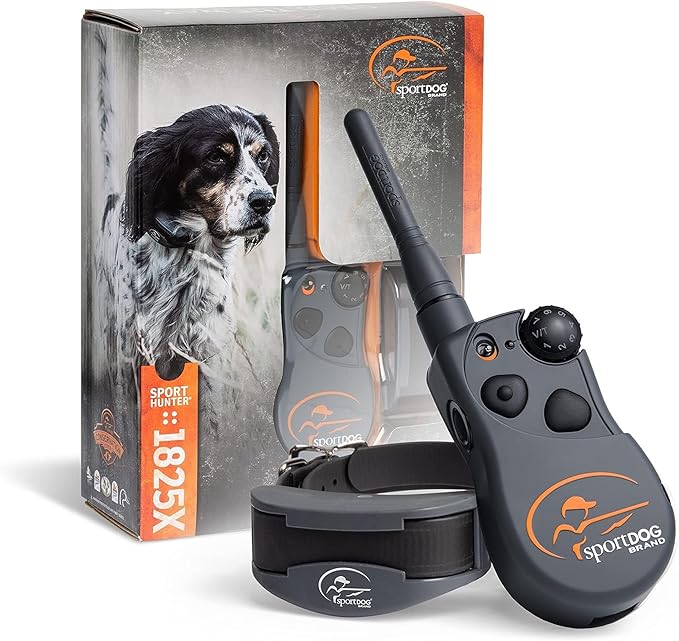 SportDOG Brand SportHunter 1825X Remote Trainer - Shock Collar with 1 Mile Range - Rechargeable Dog Training Collar with Static, Vibrate, and Tone - SD-1825X