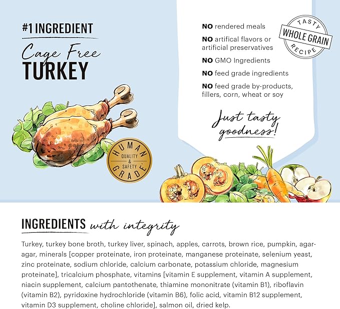 The Honest Kitchen Butcher Block Pâté: Turkey & Autumn Veggies Wet Dog Food, 10.5 oz (Pack of 6)