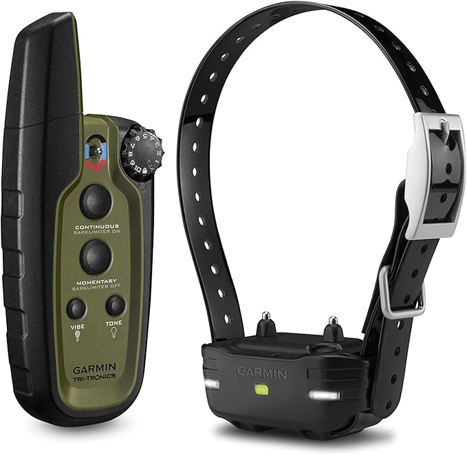 Garmin Electronic Pet Training Collars, 60-h Battery LED Buttons Black & Garmin Collar, LED Display Red