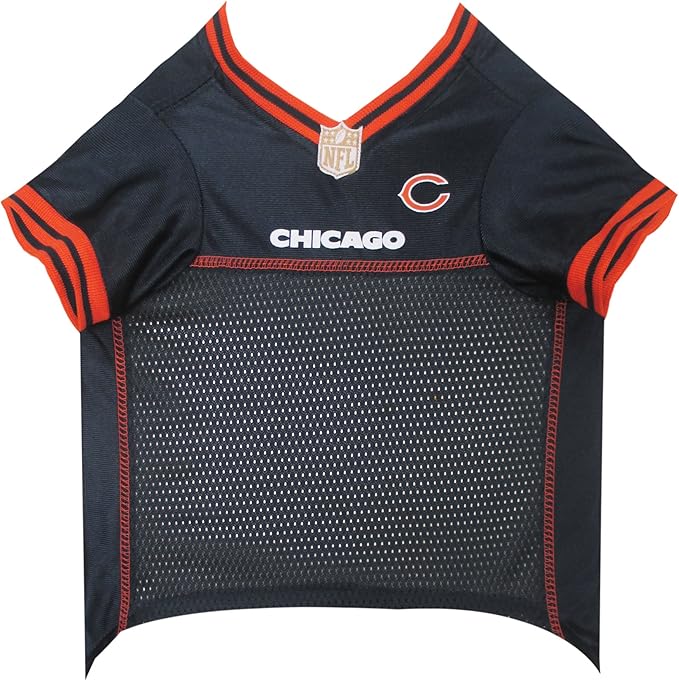 NFL Chicago Bears Dog Jersey, Size: Medium. Best Football Jersey Costume for Dogs & Cats. Licensed Jersey Shirt