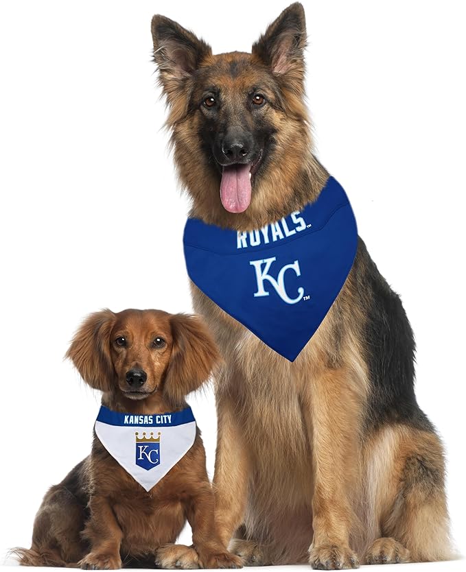 Pets First ROY-3217-S-M MLB Kansas City Royals Reversible Pet Bandana, Small/Medium, MLB Team Color