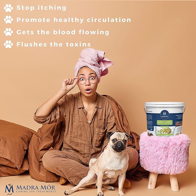 Madra Mor Green Mud Dog Wash Spa Mud Dog Essentials | Dog Bath for Dog Grooming | Dry Skin for Dogs Treatment | Dog Coat Skin Care Products | 7.5lb Pail w Worldwide Nutrition Multi Purpose Key Chain