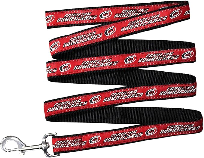 Pets First NHL Carolina Hurricanes Leash for Dogs & Cats, Walk Cute & Stylish! The Ultimate Hockey Fan Leash!, Large (6 ft Long x 1 in Width) (HUR-3031-LG)