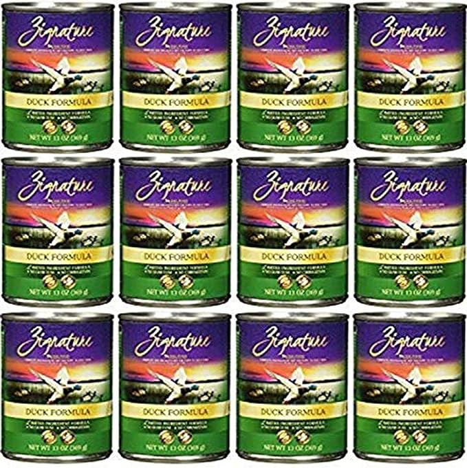 Zignature Duck Formula Wet Dog Food 13oz, case of 12