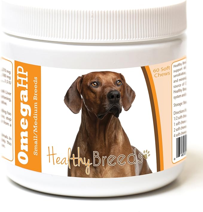 Healthy Breeds Rhodesian Ridgeback Omega HP Fatty Acid Skin and Coat Support Soft Chews 60 Count