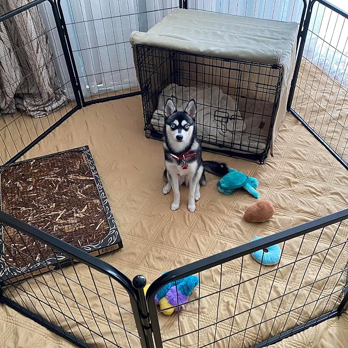 FXW Homeplus Dog Playpen Designed for Indoor Use, 24" Height for Puppy and Small Dogs, BlackāPatented
