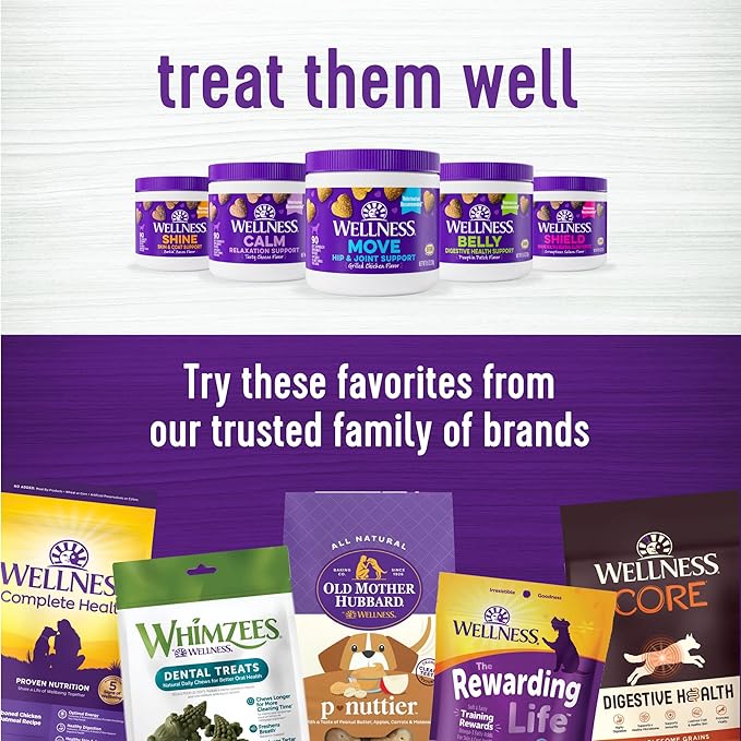 Wellness Barkin' Bacon Flavored Soft Chew Skin & Coat Supplements for Dogs, 90 Count