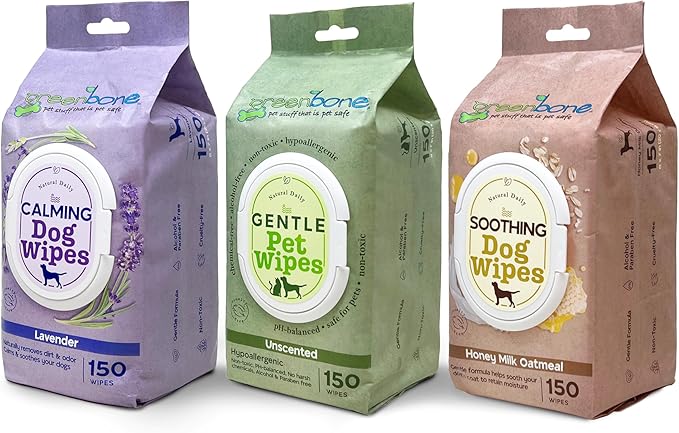 Soothing Dog Wipes Honey Milk Oatmeal 150 Wipes