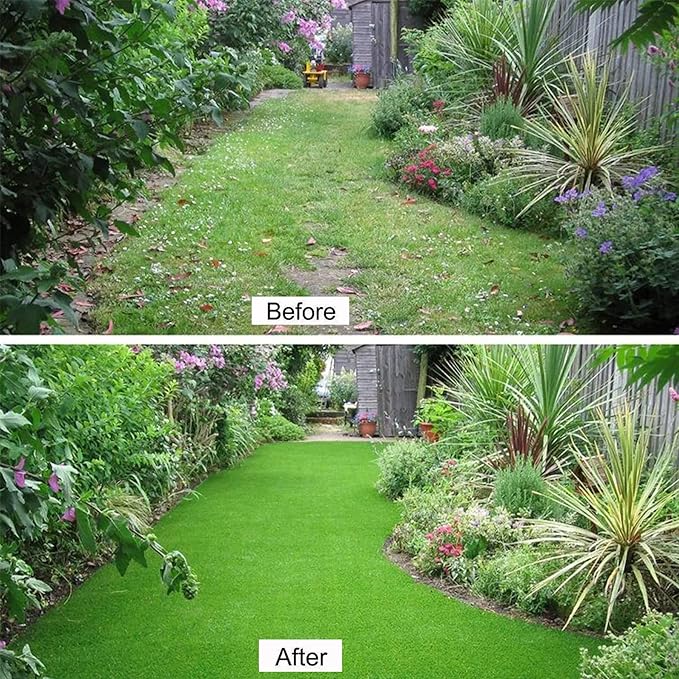 40" x 31" Artificial Grass Lawn Fake Grass Synthetic Turf, Thick Pet Mat Faux Grass for Indoor/Outdoor Landscape