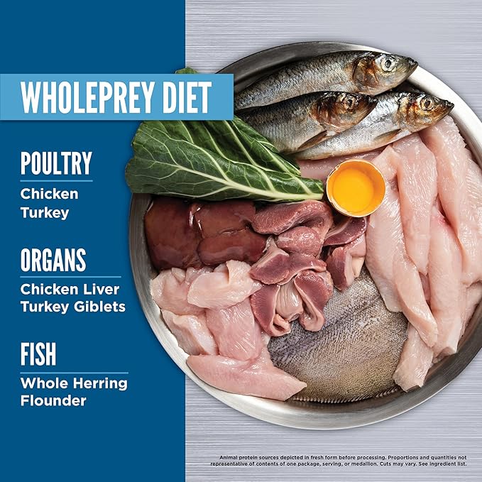 ORIJEN Original Freeze Dried Medallions, Grain Free Dry Dog Food and Topper, WholePrey Ingredients, 16 oz