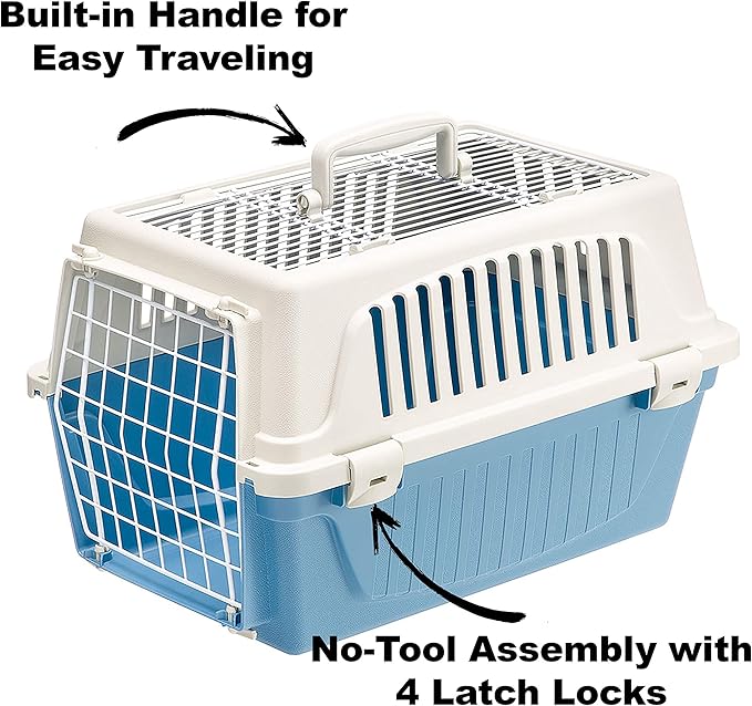 Ferplast Atlas Pet Carrier | Small Pet Carrier for Dogs & Cats w/Top & Front Door Access
