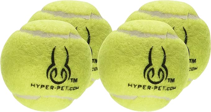 Hyper Pet MINI Tennis Balls for Dogs (Pet Safe Dog Ball for Exercise & Training, Interactive Toys work with Hyper Pet K9 Kannon MINI Launcher - 4 Pack MINI Green
