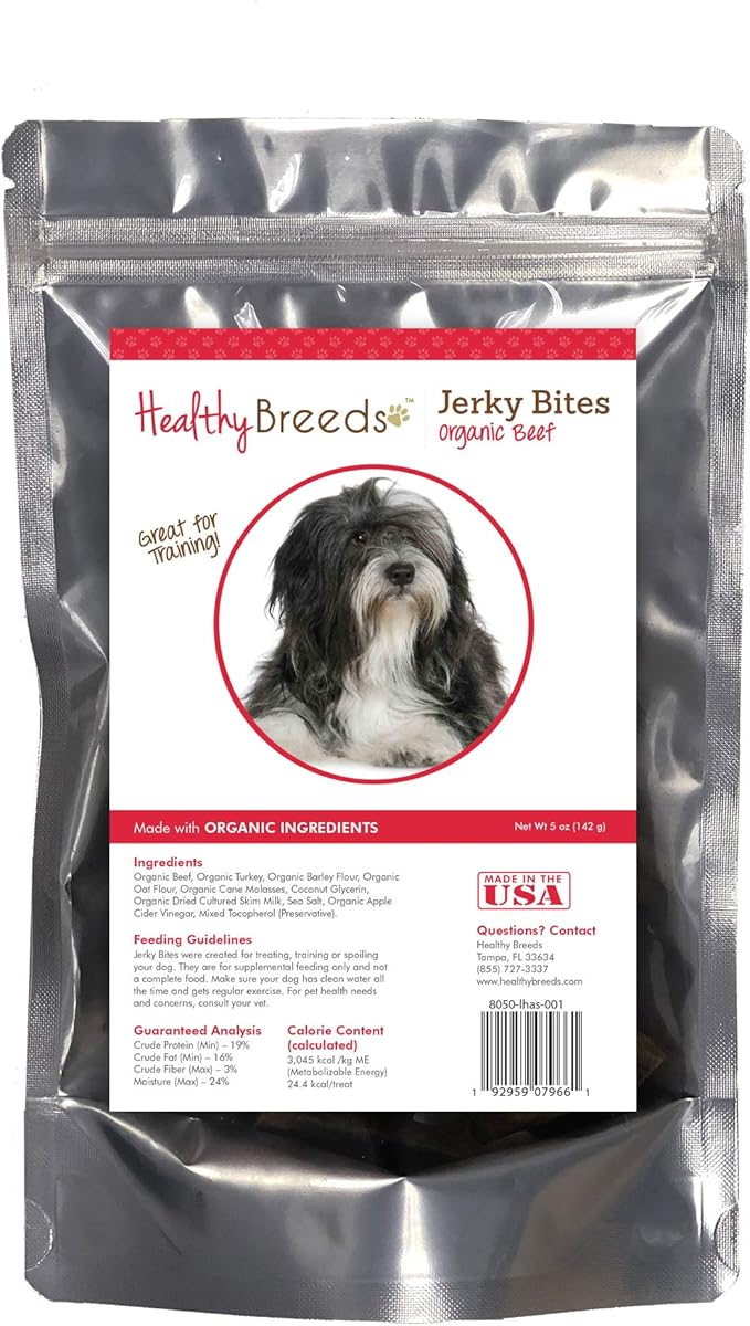 Healthy Breeds Lhasa Apso Jerky Bites Beef Recipe Dog Treats 5 oz