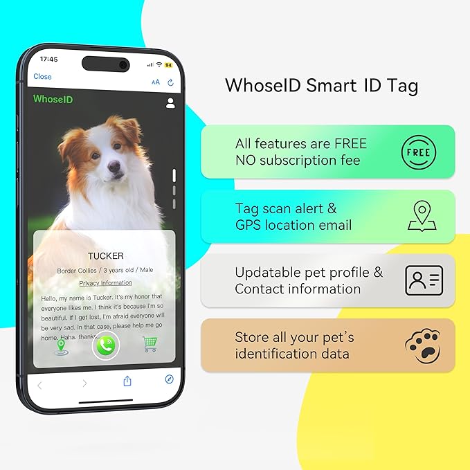 Personalized Dog Tag, Laser Engraving QR Code, Silicone Dog ID Tag, Pet Online Profile, Scan QR Code Send Location, Collar Harness Accessories (Medium to Large Breeds - 1.25", Black & Rose)
