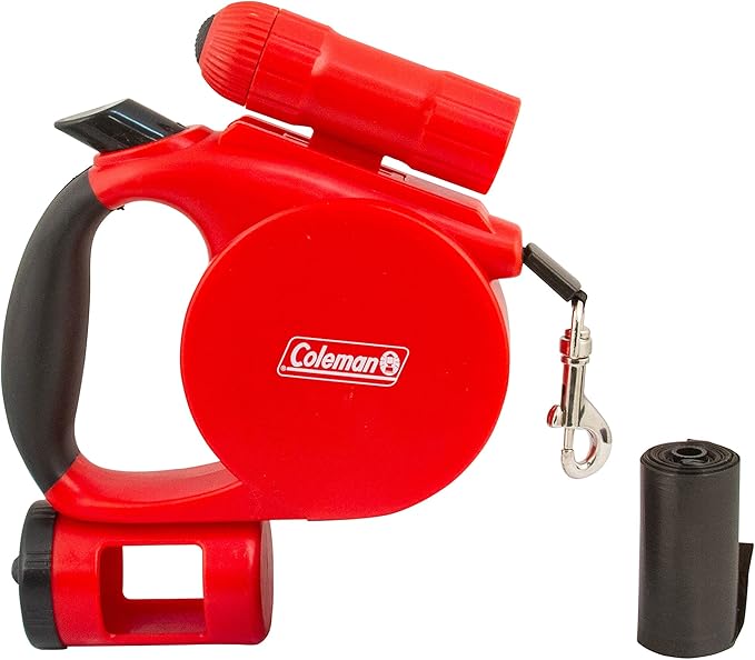 Coleman 3-in-1 Pet Retractable Leash, Red