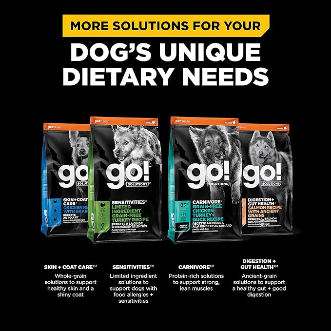GO! SOLUTIONS Weight Management + Joint Care Grain-Free Chicken Recipe for Dogs, 3.5 lb Bag - Healthy Weight Dog Food for Adult + Senior Dogs