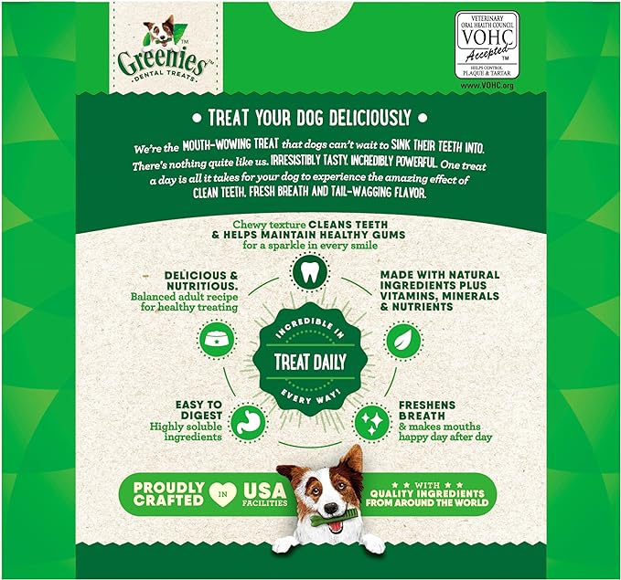 Greenies Original Teenie Natural Dental Care Dog Treats, 36 oz. Pack (130 Treats)