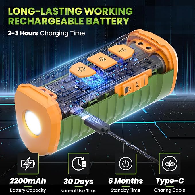 Dog Bark Deterrent Devices, Ultrasonic Anti Barking Device for Dogs, Rechargeable Dog Bark Control Devices 50FT Range with LED Flashlight, Dog Training & Behavior Aids for Indoor Outdoor