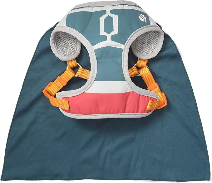 STAR WARS for Pets Boba Fett Dog Harness with Cape, Large (L) | Large Dog Boba Fett Harness for Dogs | Pet Harness, Harness for Large Dogs, Green, (FF19561)