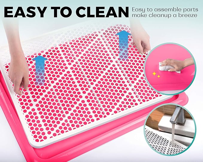 Pet Awesome Dog Potty Tray/Puppy Pee Pad Holder 25”x20” Indoor Wee Training for Small and Medium Dogs