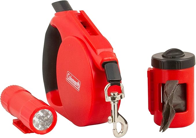 Coleman 3-in-1 Pet Retractable Leash, Red